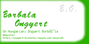 borbala ongyert business card